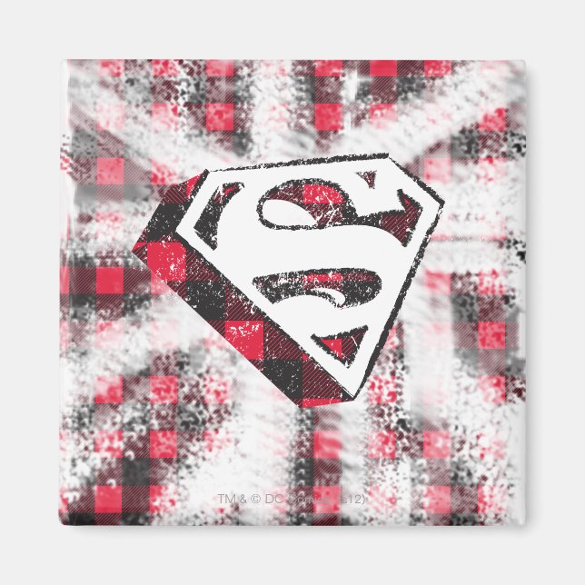 S-Shield Over Plaid Magnet (Front)