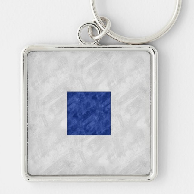 S Sierra Watercolor Nautical Signal Maritime Flag Keychain (Front)