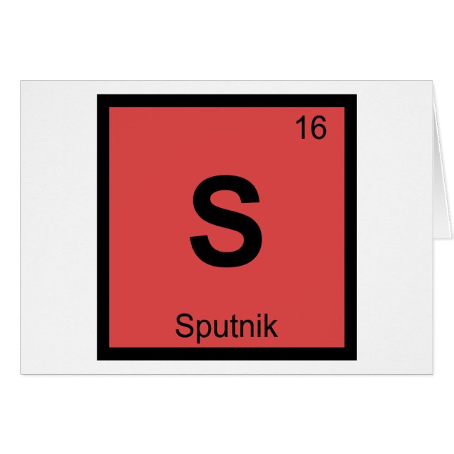 S - Sputnik Russian Space Chemistry Periodic Table (Front Horizontal)