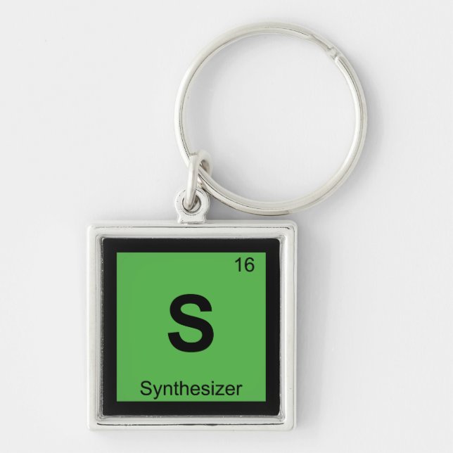 S - Synthesizer Music Chemistry Periodic Table Keychain (Front)