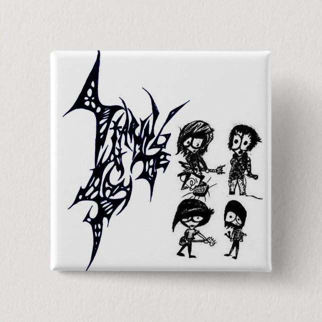 S@TS "The Band" 2 Inch Square Button (Front)
