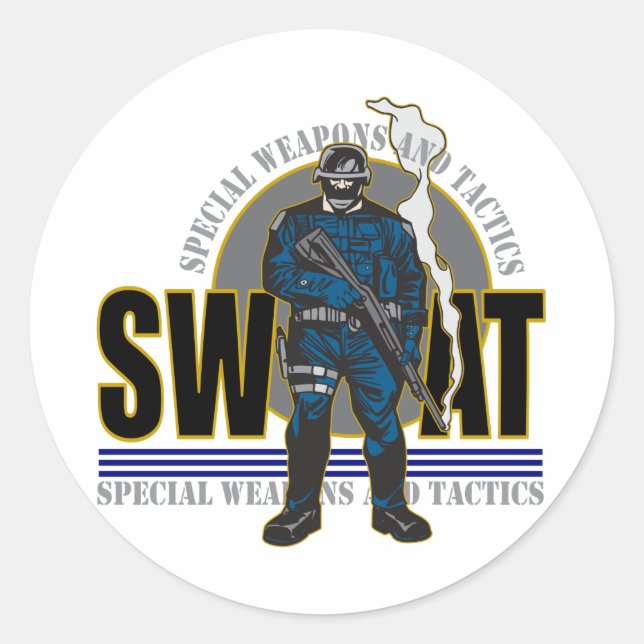S.W.A.T. Attitude Classic Round Sticker (Front)
