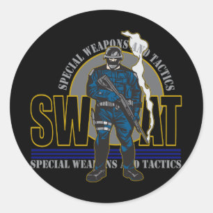 S.W.A.T. Attitude Classic Round Sticker