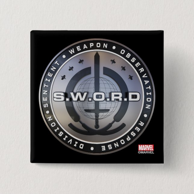 S.W.O.R.D. Emblem 2 Inch Square Button (Front)