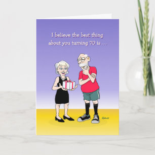 Sa 70e carte d'anniversaire