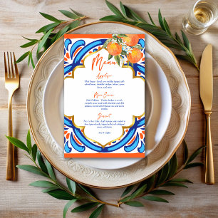 Sa carte de menu principal Squeeze orange