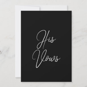 Sa carte Vow   Livret Vow Mariage pour Groom
