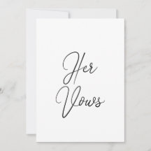 Sa carte Vow | Livret Vow mariage pour mariée
