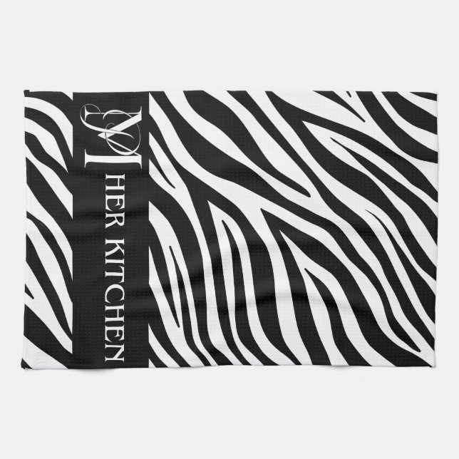 Sa Cuisine Zebra imprimé Serviette (Horizontal)