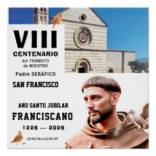 Sa  Francisco de Assisi Glossy Poster