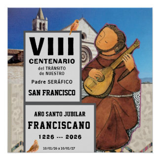 Sa  Francisco de Assisi Glossy Poster