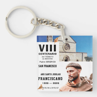 Sa Francisco de Assisi Glossy Poster Keychain