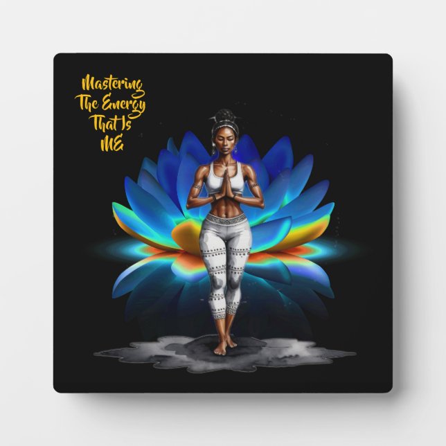 Sa Sagesse Maîtriser l'énergie Plaque avec Easel (Devant)