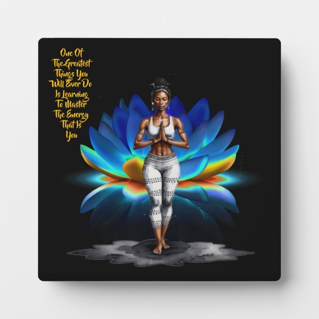 Sa Sagesse Maîtriser l'énergie Plaque avec Easel (Devant)