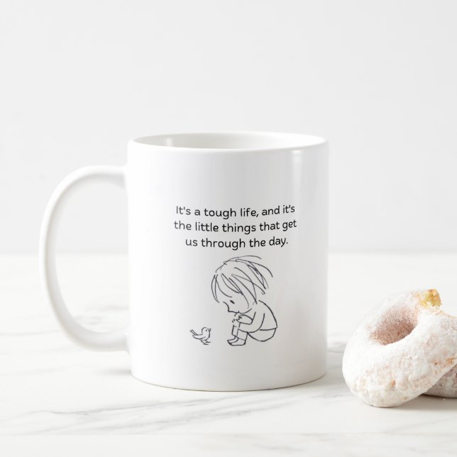Sa vie dure | Mugs de café motivationnels (Avec donut)