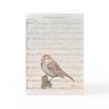 Sa vue est sur le moineau carte