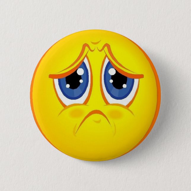 Saaaaad face 2 inch round button (Front)