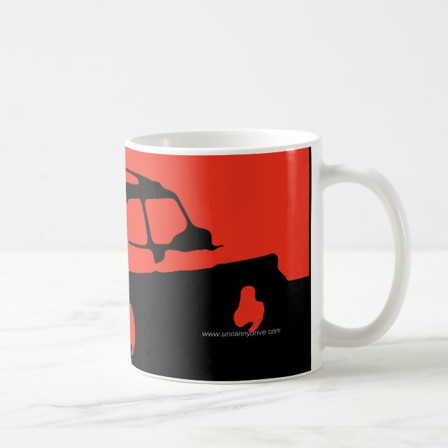 Saab 900 SPG/Aero - Red on dark bkgd mug (Right)