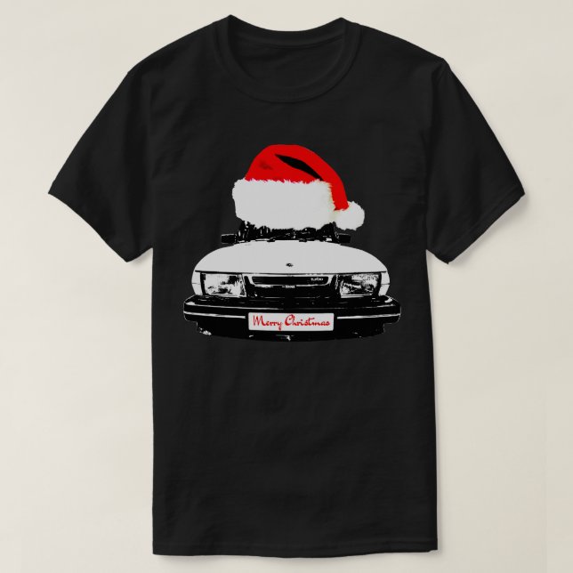 Saab 900 Turbo classic Christmas hat edition T-Shirt (Design Front)