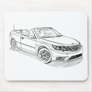 Saab 9-3 convert 2008 mouse pad
