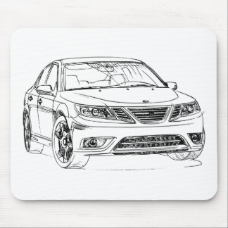 Saab 9-3 Turbo X 2008 Mouse Pad