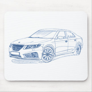 Saab 9-5 2011 mouse pad