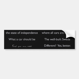 Saab assorted slogans bumper sticker
