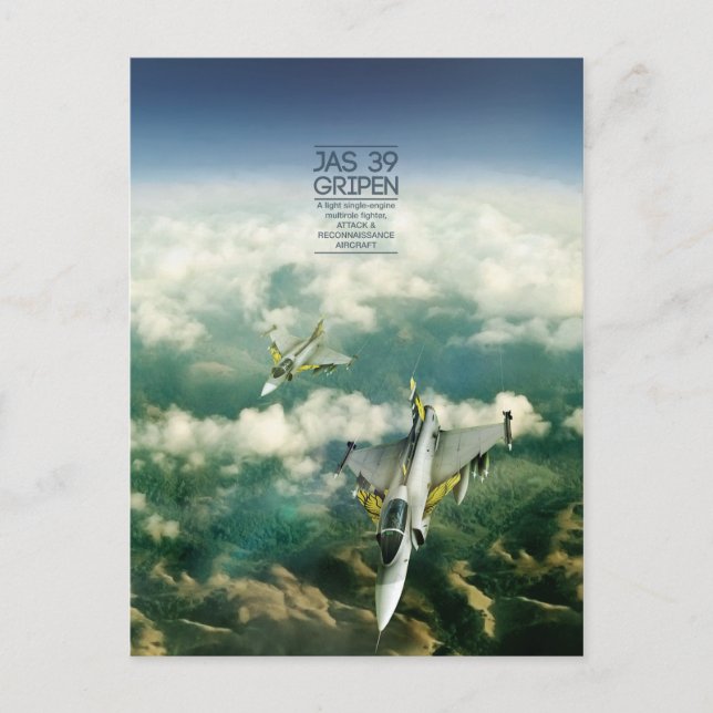 Saab JAS 39 Gripen postcard (Front)
