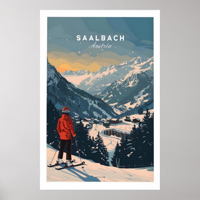 Saalbach Travel Poster - Austria 1 (Front)
