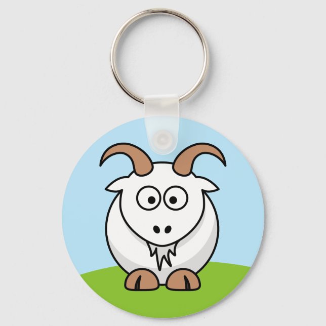 Saanen Goat Keychain (Front)
