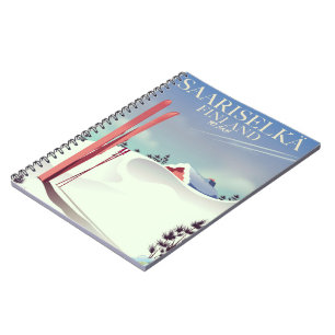 Saariselkä Finland ski poster Notebook