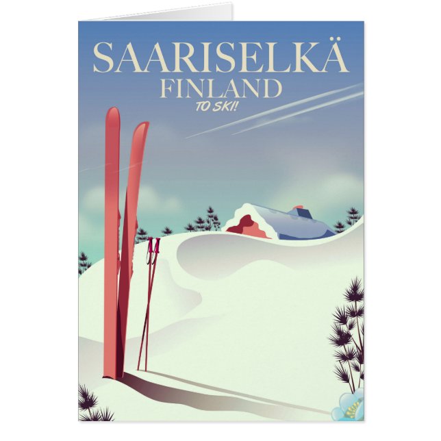 Saariselkä Finlande affiche de ski (Devant)
