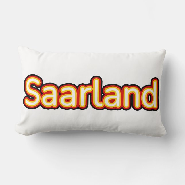 Saarland Deutschland Germany Lumbar Pillow (Front)