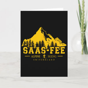 Saas-fee Switzerland Ski Resort Alpine Skiing Swis Card