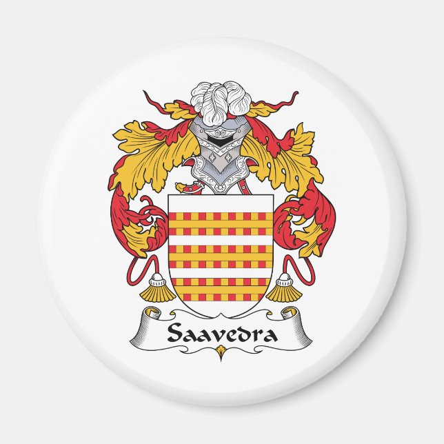 Saavedra Family Crest Magnet (Front)