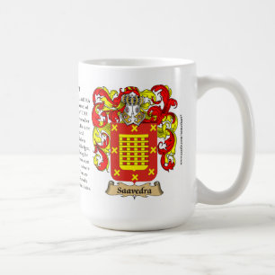Saavedra, the Origin, the Meaning and the Crest Coffee Mug