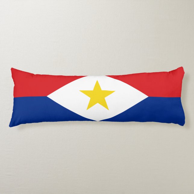 Saba Flag Body Pillow (Front)