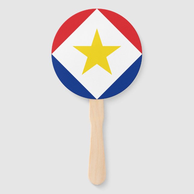 Saba Flag Hand Fan (Front)