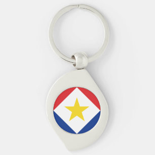 Saba Flag Keychain