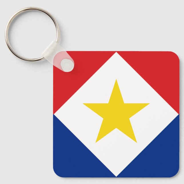 Saba Flag Keychain (Front)