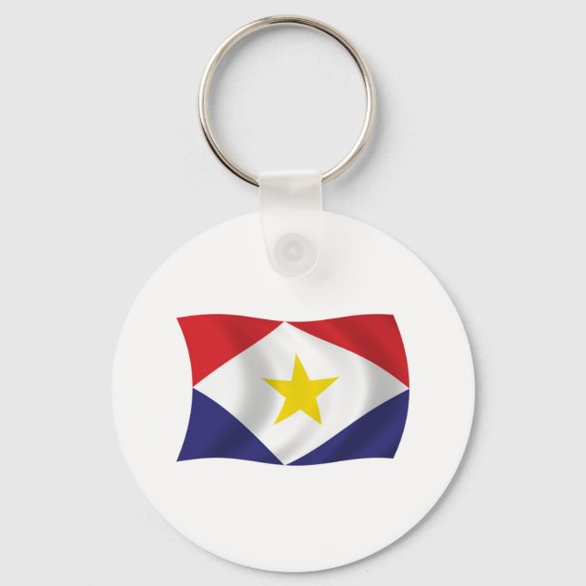 Saba Flag Keychain (Front)
