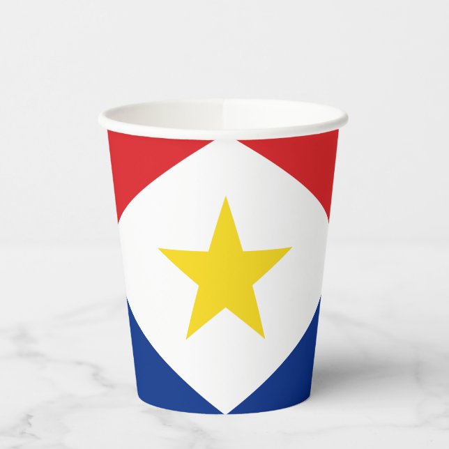 Saba Flag Paper Cups (Left)
