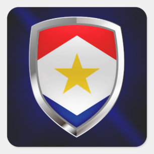 Saba Metallic Emblem Square Sticker