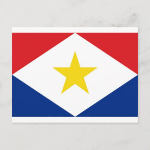 Saba National World Flag Postcard