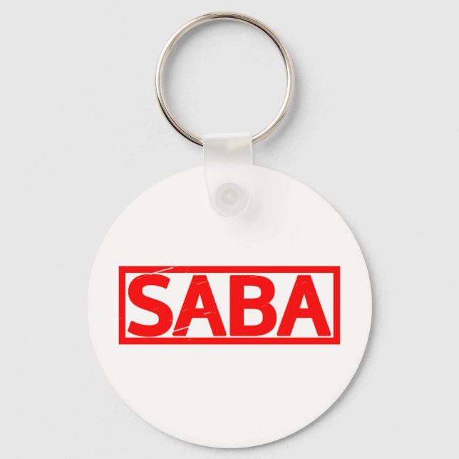 Saba Stamp Keychain (Front)