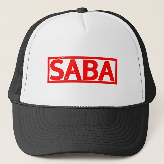 Saba Stamp Trucker Hat (Front)