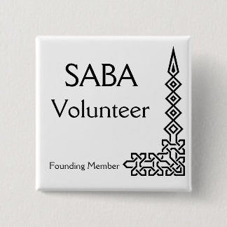SABA, Volunteer, Founding Member 2 Inch Square Button