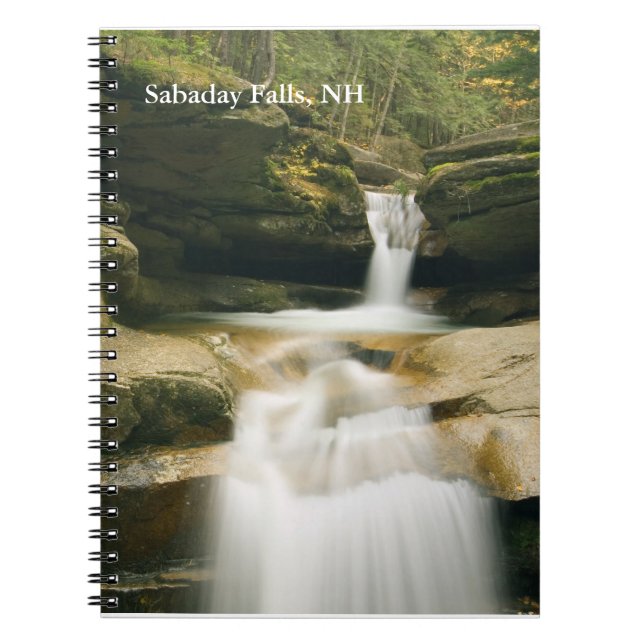 Sabaday Falls, NH Spiral Notebook (Front)