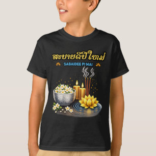 Sabaidee Pi Mai Lao – Happy Lao New Year Greeting T-Shirt