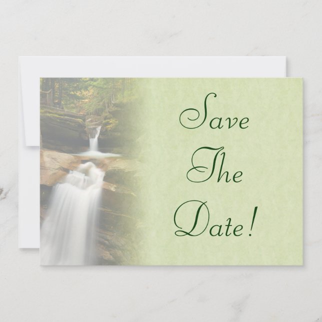 Sabbaday Falls Wedding Save The Date Invitation (Front)